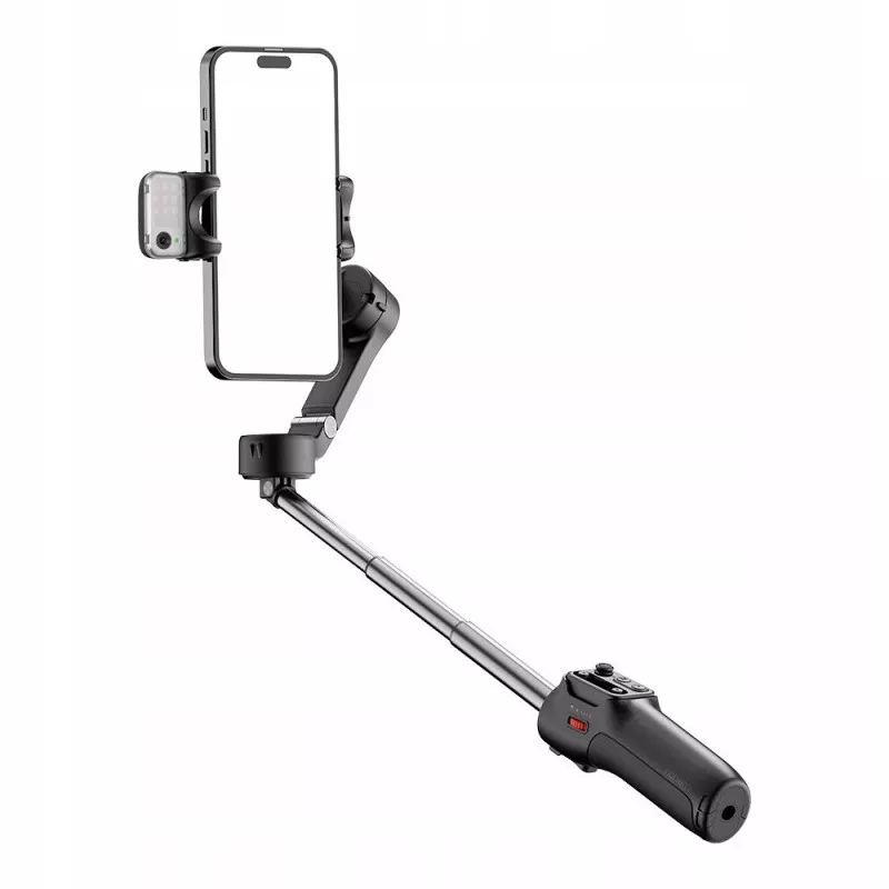 Gimbal Stabilizator  Lampa Led Pilot Selfie Stick - Telefon / Hohem Isteady V3 / Czarny