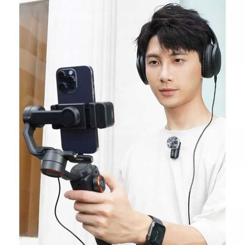 Mikrofon Bezprzewodowy Etui Ładujące 2tx 1rx Hohem / Mic-01 / Iphone Lightning