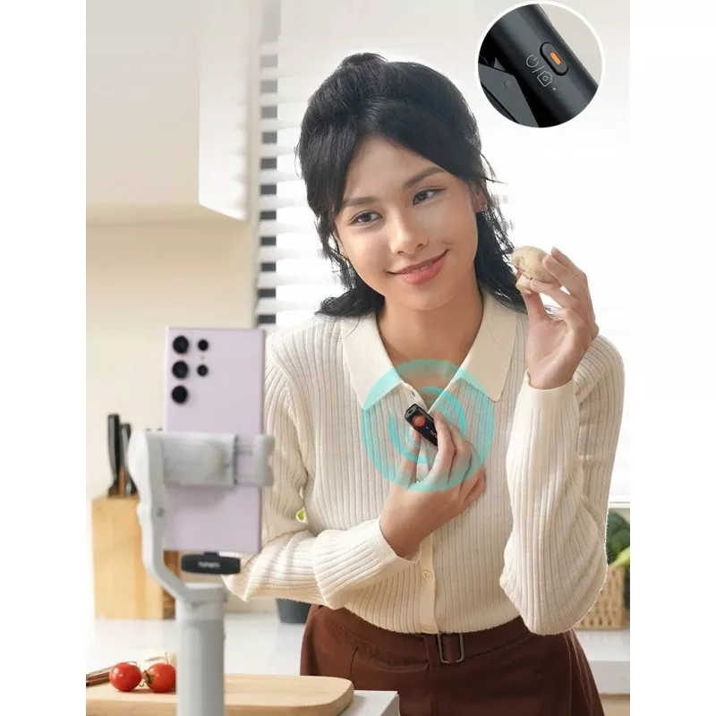 2x Mikrofon Bezprzewodowy + Etui Ładujące 2tx 1rx Hohem / Mic-01 / Usb-c Type-c