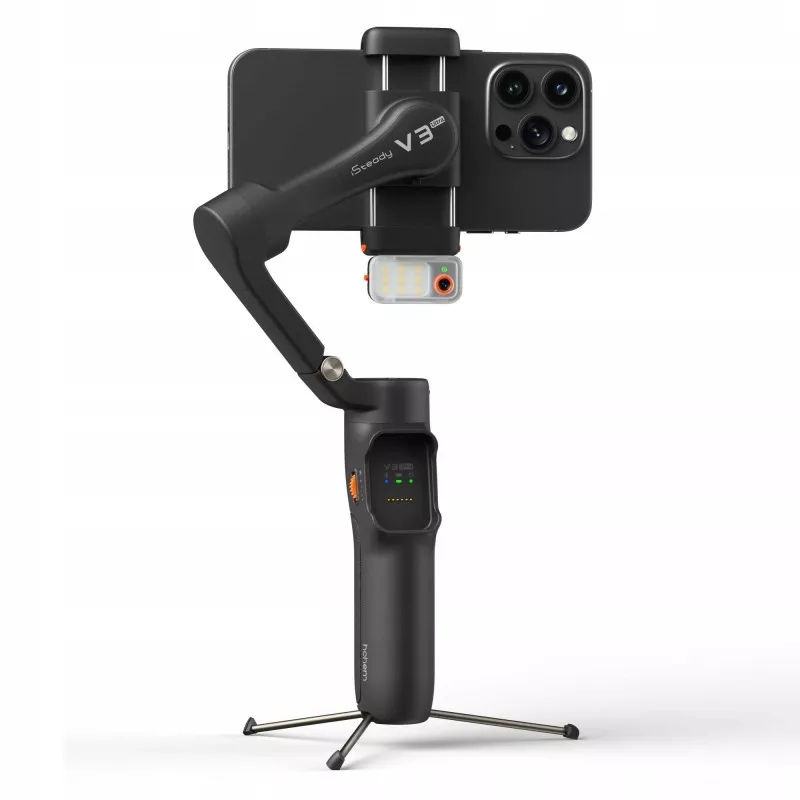 Gimbal Stabilizator Lampa Led Pilot Kijek Na Telefon / Hohem Isteady V3 Ultra / Czarny