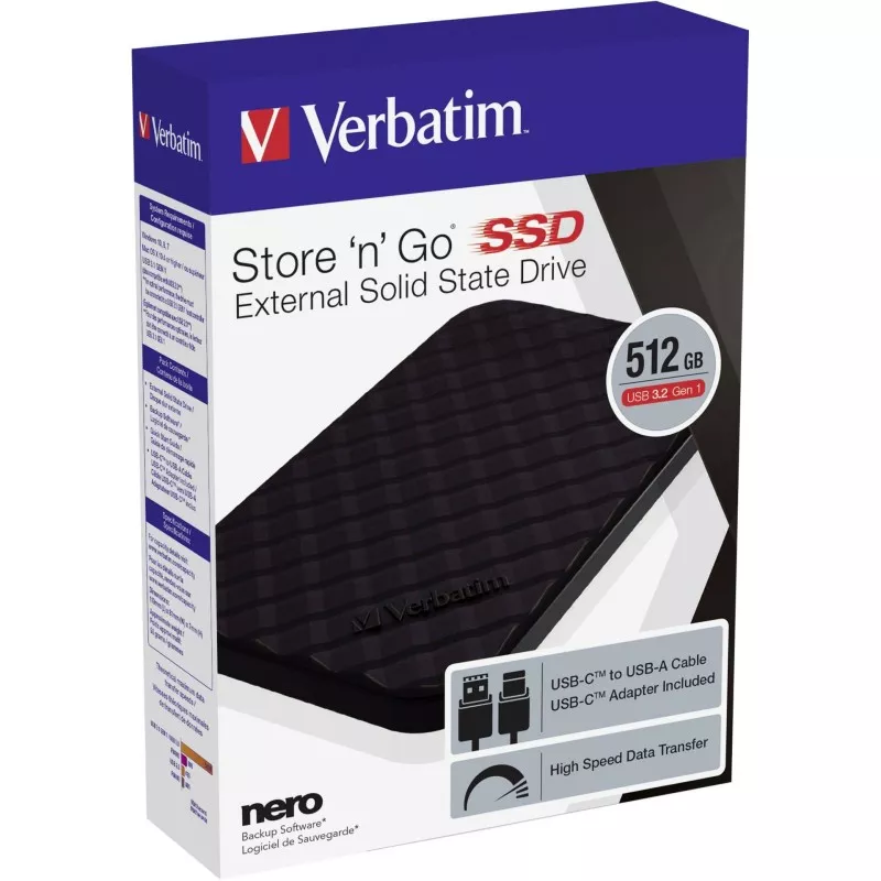 Verbatim Store n Go        512GB Portable SSD USB 3.2       53250