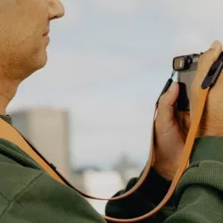 Pasek Peak Design Form Leather Camera Strap Long Amber - bursztynowy