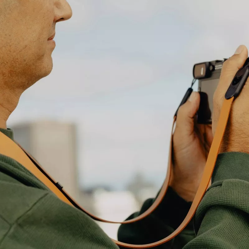 Pasek Peak Design Form Leather Camera Strap Long Amber - bursztynowy