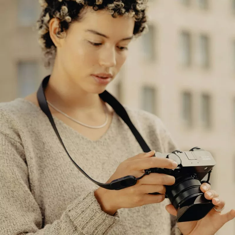 Pasek Peak Design Form Leather Camera Strap Standard Black - czarny