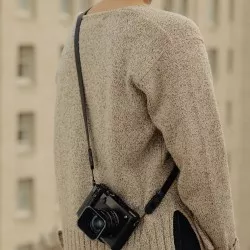 Pasek Peak Design Form Leather Camera Strap Standard Black - czarny