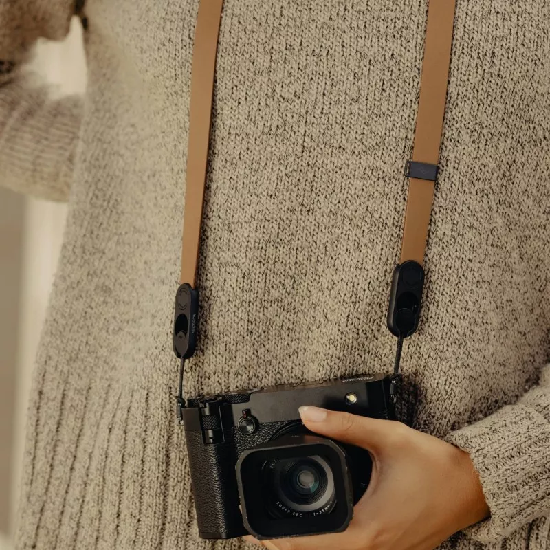 Pasek Peak Design Form Leather Camera Strap Standard Tan - brązowy