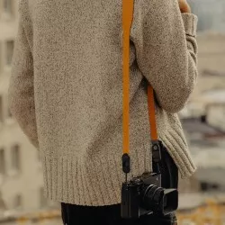 Pasek Peak Design Form Leather Camera Strap Standard Amber - bursztynowy