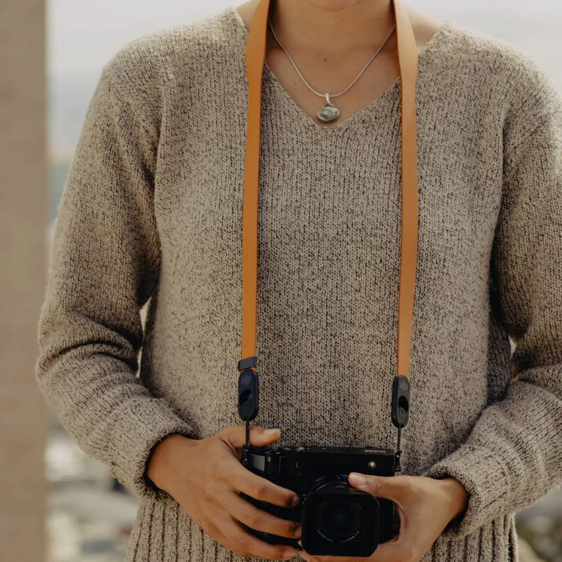 Pasek Peak Design Form Leather Camera Strap Standard Amber - bursztynowy