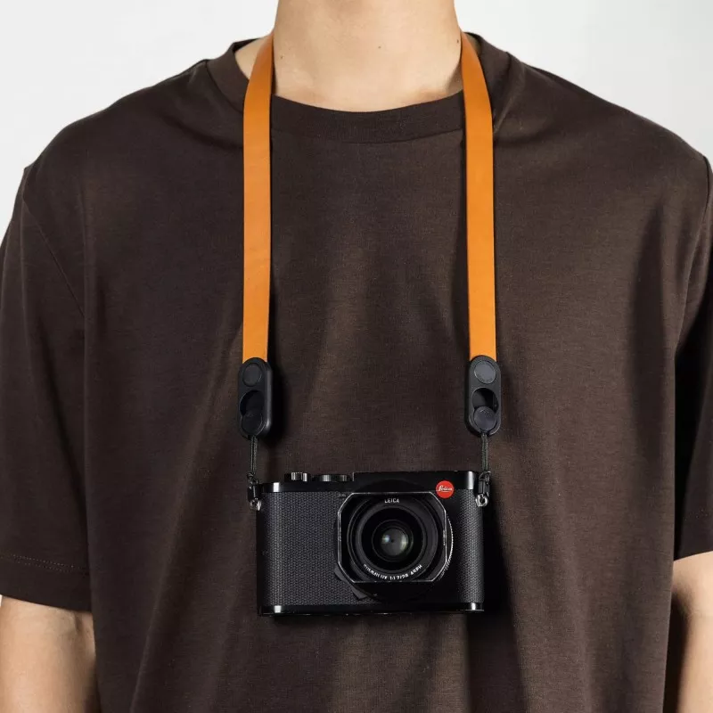 Pasek Peak Design Form Leather Camera Strap Neck Amber- bursztynowy