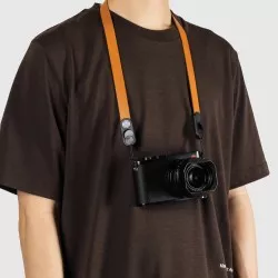 Pasek Peak Design Form Leather Camera Strap Neck Amber- bursztynowy