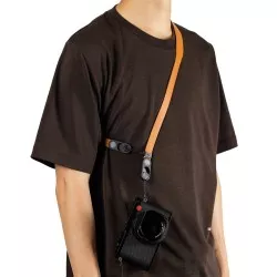 Pasek Peak Design Form Leather Camera Strap Short Amber- bursztynowy