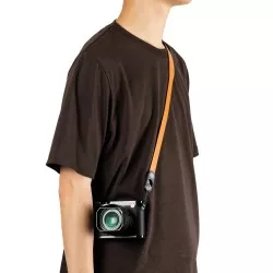 Pasek Peak Design Form Leather Camera Strap Short Amber- bursztynowy