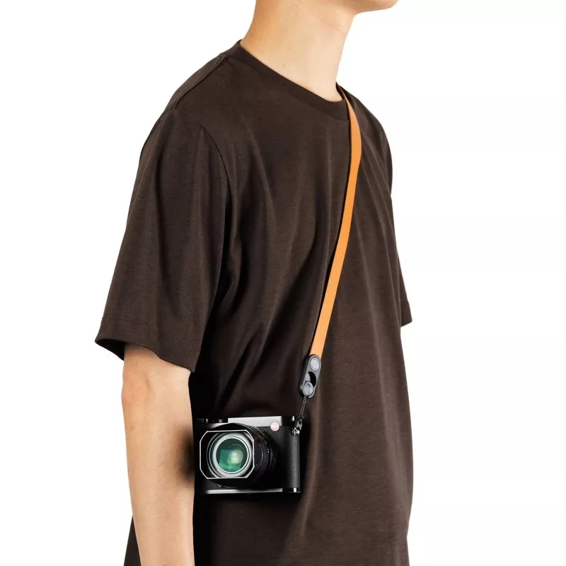 Pasek Peak Design Form Leather Camera Strap Short Amber- bursztynowy