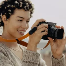 Pasek Peak Design Form Leather Camera Strap Short Amber- bursztynowy