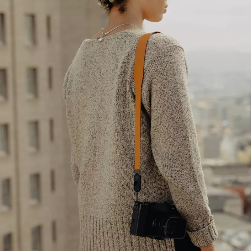 Pasek Peak Design Form Leather Camera Strap Short Amber- bursztynowy