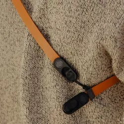 Pasek Peak Design Form Leather Camera Strap Short Amber- bursztynowy