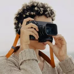 Pasek Peak Design Form Leather Camera Strap Short Amber- bursztynowy