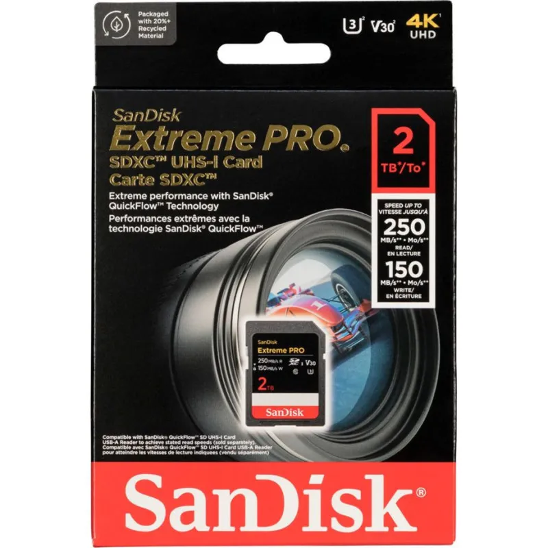 SanDisk Extreme Pro SDXC     2TB UHS-I C10 U3 V30