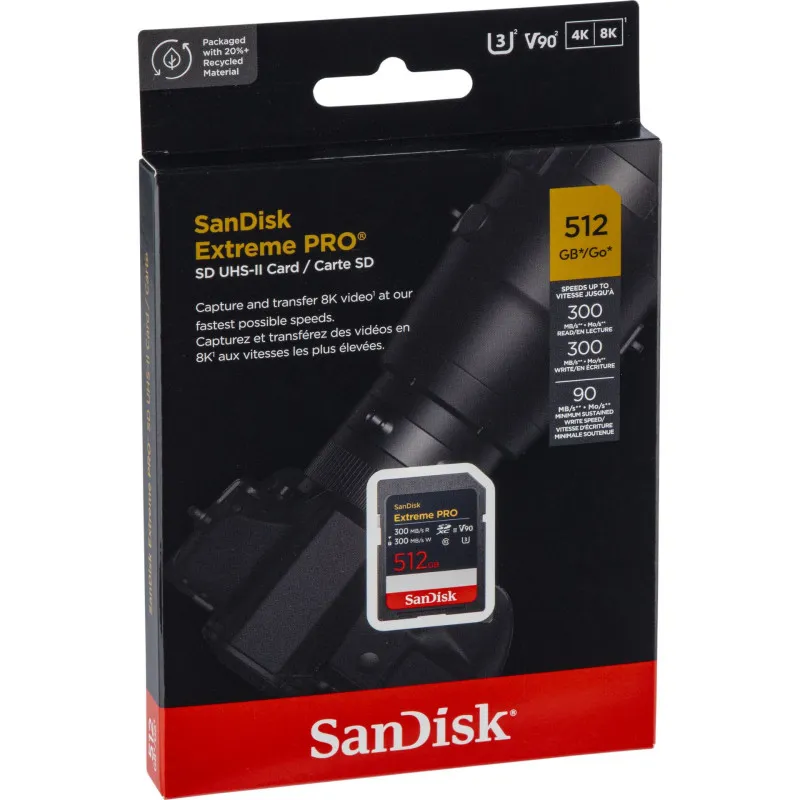 SanDisk ExtremePRO SDXCV90 512GB 300MB UHS-II  SDSDXDM-512G-GN4IN