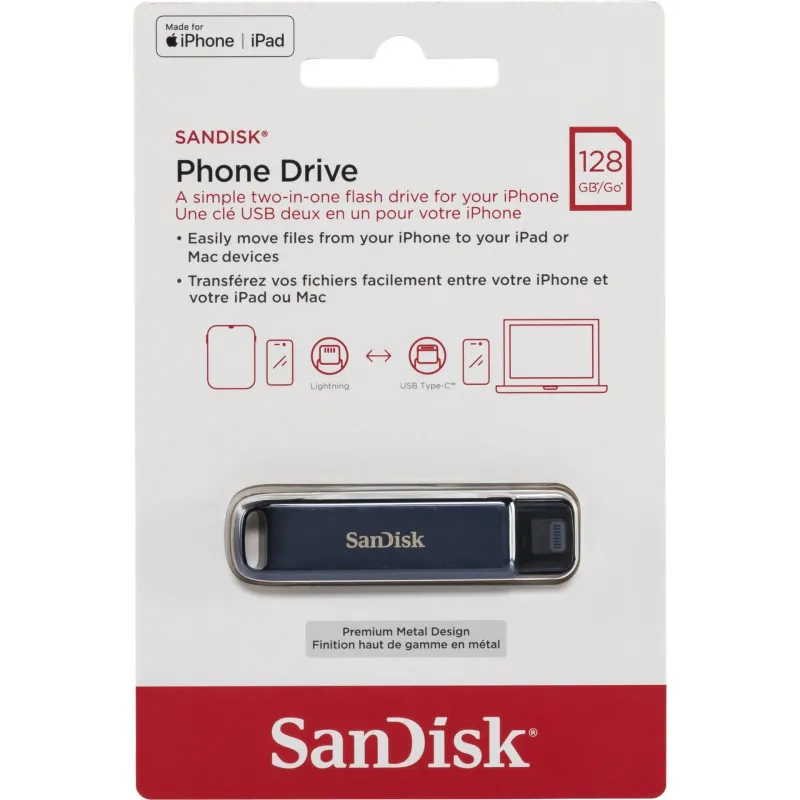 SanDisk Phone Drive  2in1  128GB USB C USB A   SDIXD0N-128G-GN6NE
