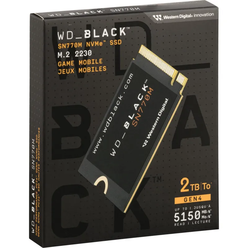 Western Digital Black SSD 2TB SN770M NVMe   WDBDNH0010BBK-WRSN