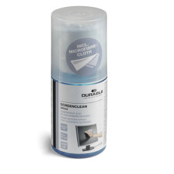 Durable SCREENCLEAN SPRAY 200ml Pump Action Spray + Cloth 582300