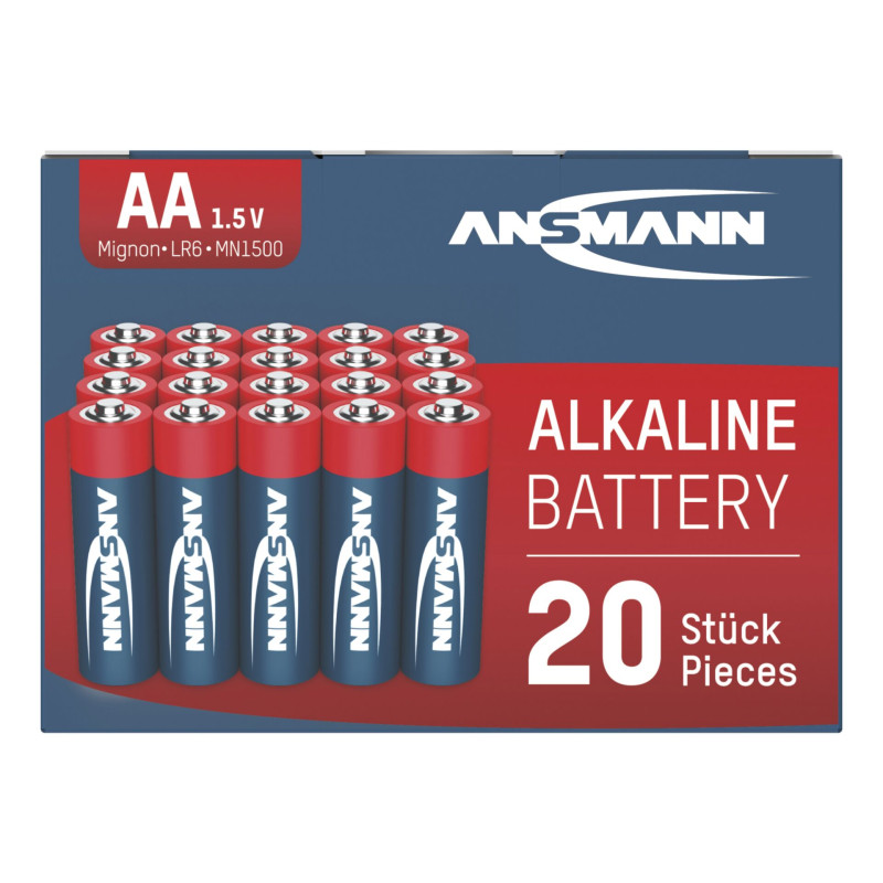 1x20 Ansmann Alkaline Mignon AA LR 6 red-line Box