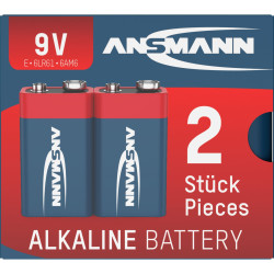 1x2 Ansmann Alkaline 9V-Block red-line