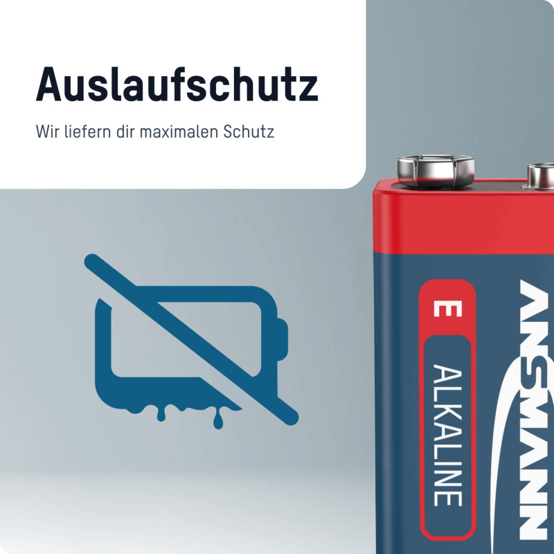 1x2 Ansmann Alkaline 9V-Block red-line