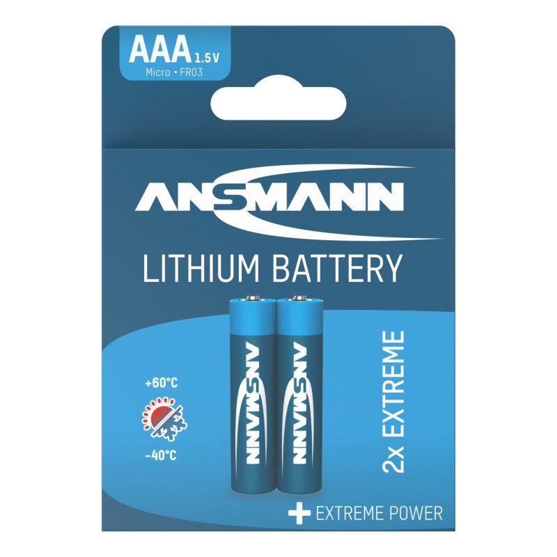 1x2 Ansmann Lithium Micro AAA LR 03 Extreme