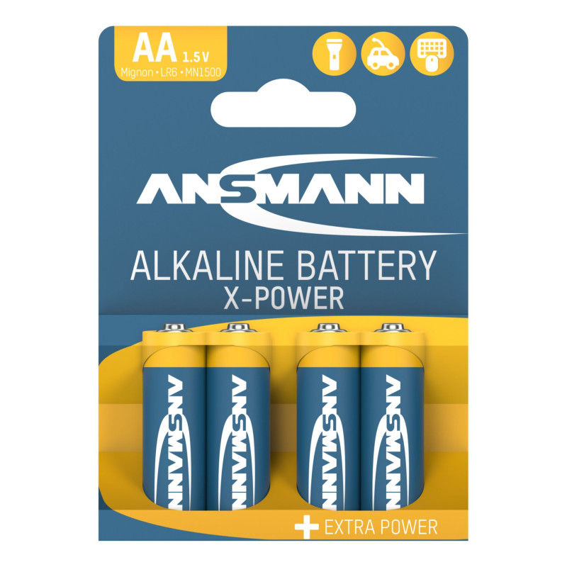 1x4 Ansmann Alkaline Mignon AA LR 6 X-Power