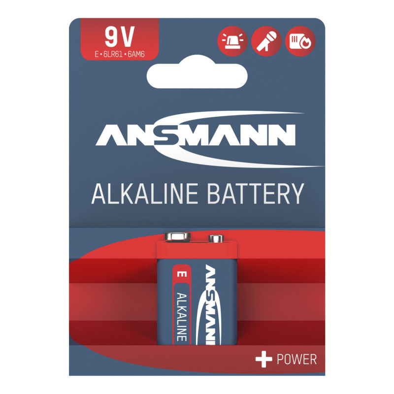1 Ansmann Alkaline 9V block red-line