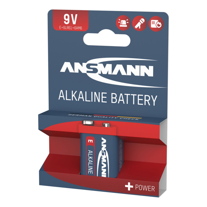 1 Ansmann Alkaline 9V block red-line