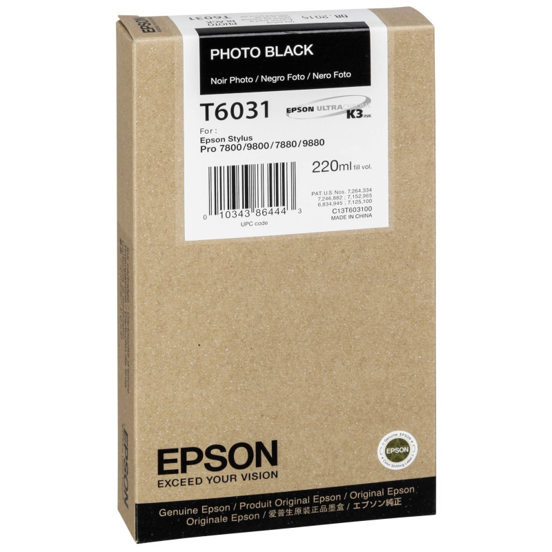 Epson Tusz photo czarny  T 603  220 ml     T 6031