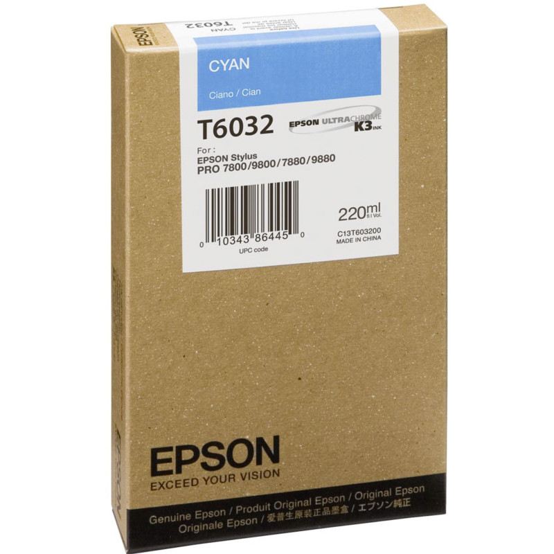 Epson Tusz cyan T 603  220 ml  T 6032