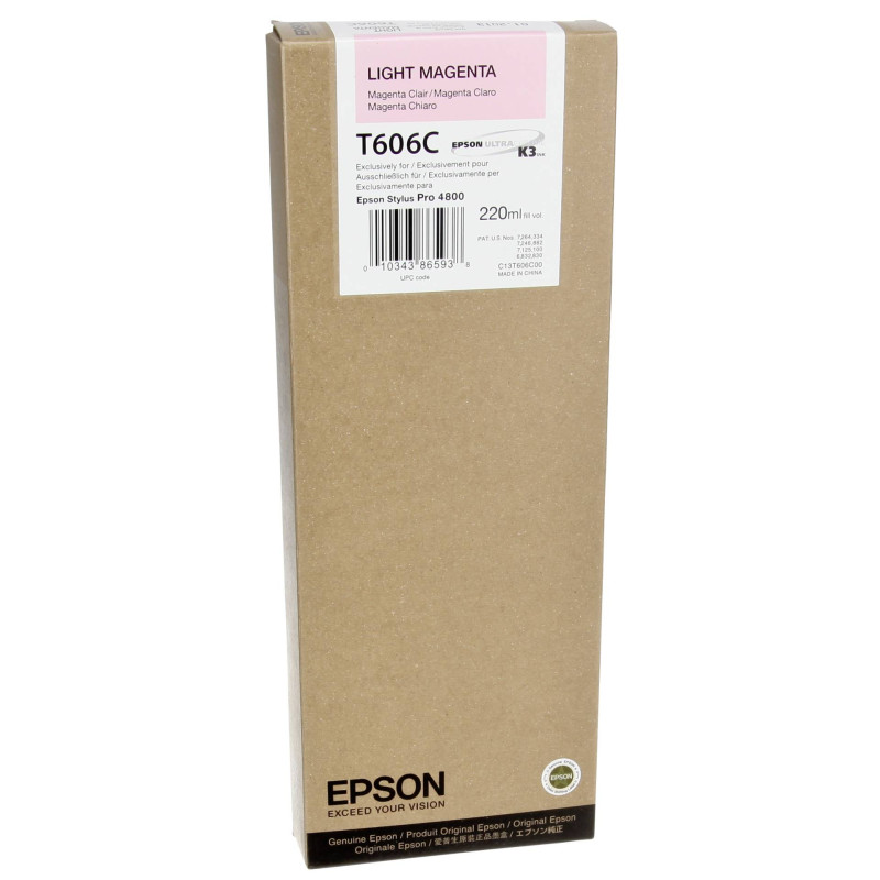 Epson tusz jasny magenta T 606  220 ml     T 606C