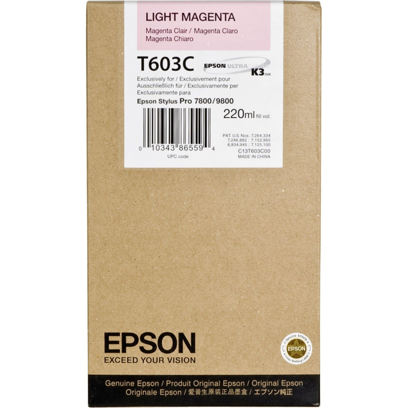 Epson Tusz jasny magenta T 603  220 ml     T 603C