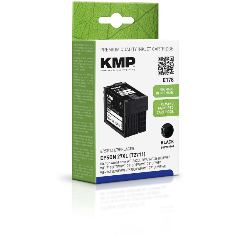 KMP E178 Tusz czarny kompatybilny z Epson T 2711 XL