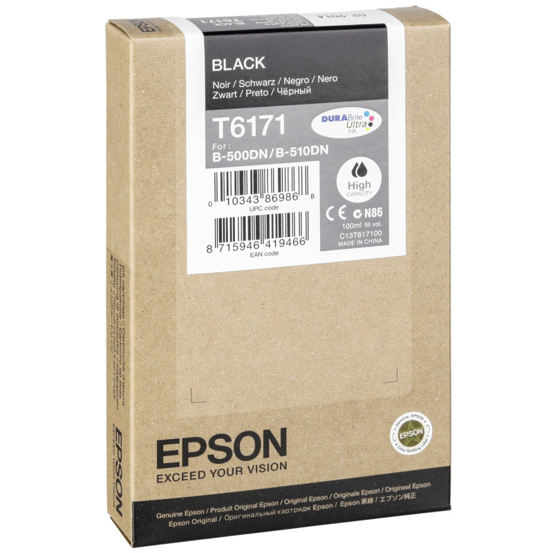 Epson Tusz czarny T 617 High Cap.  100 ml   T 6171