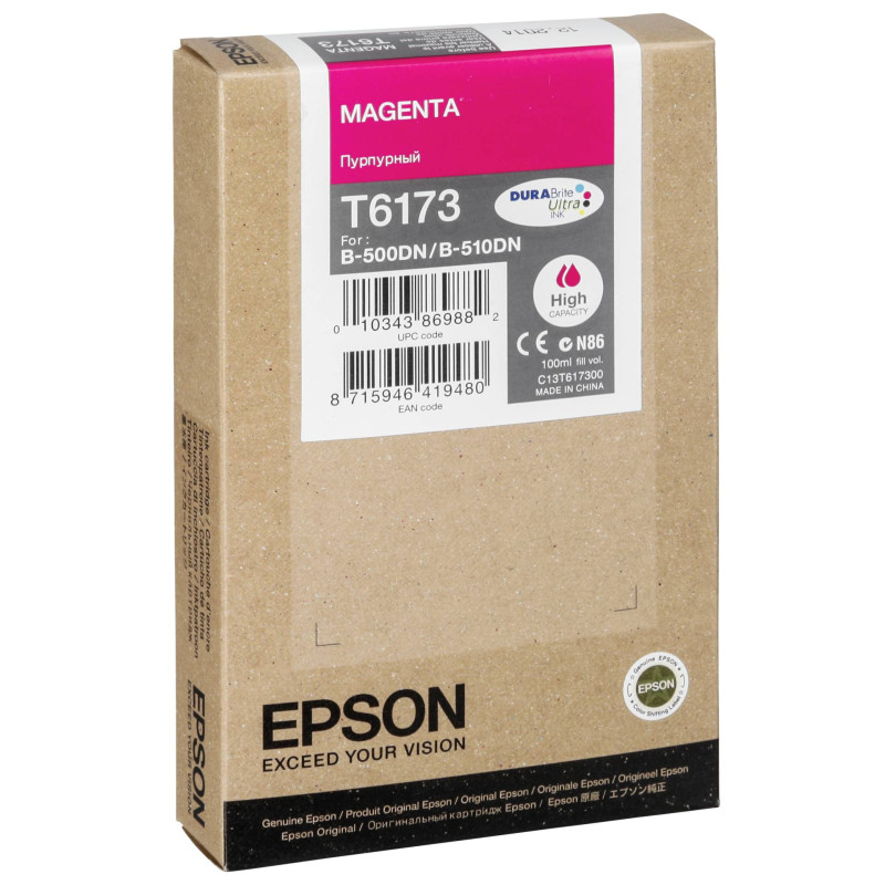 Epson Tusz magenta T 617 High Cap.  100 ml   T 6173
