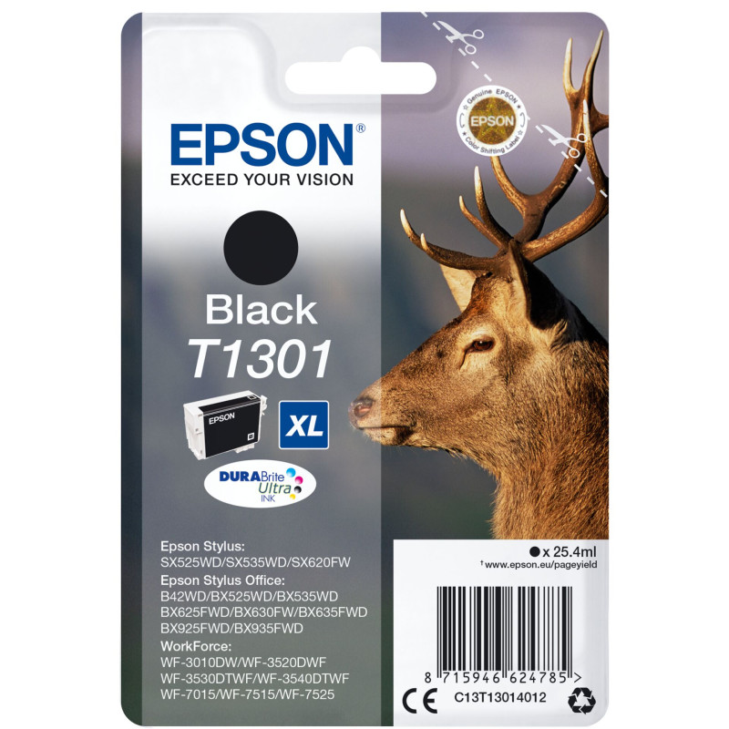 Epson Tusz czarny DURABrite T 130   T 1301