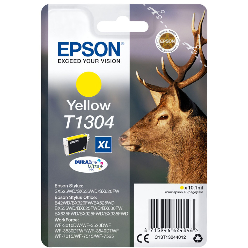 Epson Tusz zolty DURABrite T 130   T 1304