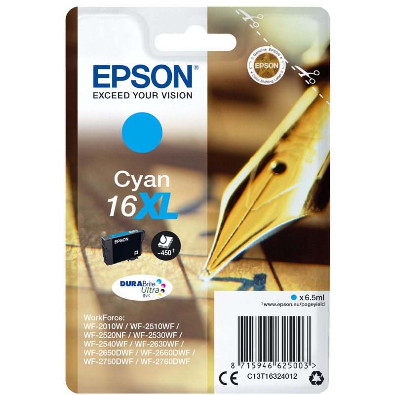 Epson Tusz XL cyan DURABrite Ultra T 163     T 1632