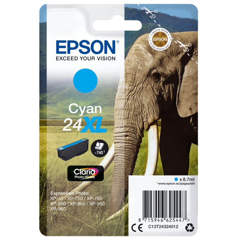 Epson Tusz XL cyan Claria Photo HD T 243     T 2432
