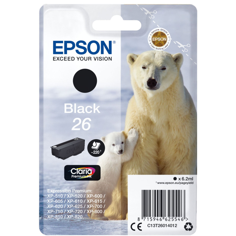Epson Tusz czarny Claria Premium T 260      T 2601