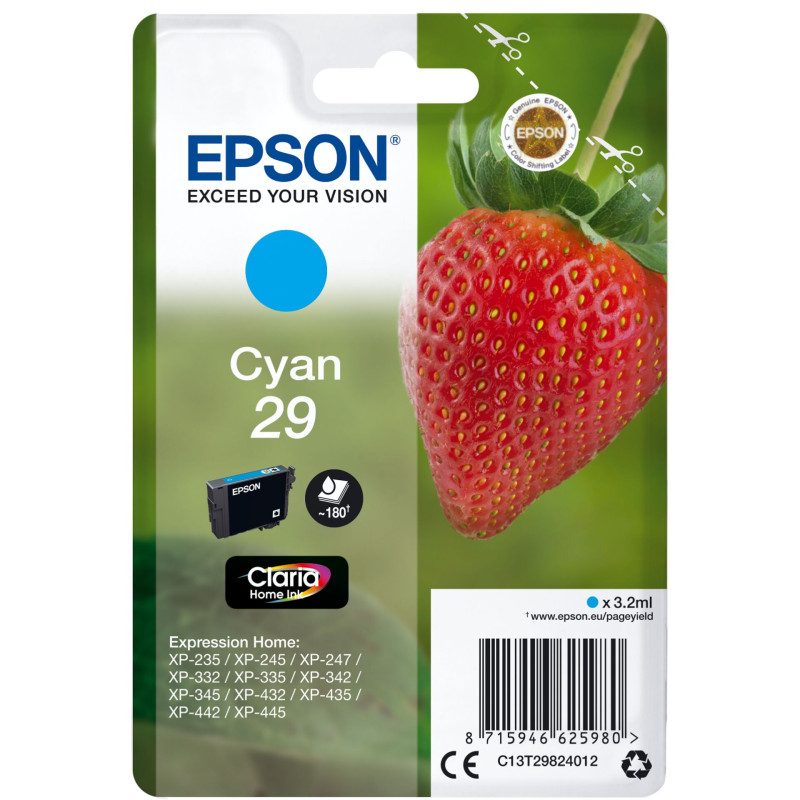 Epson Tusz cyan Claria Home 29 T 2982