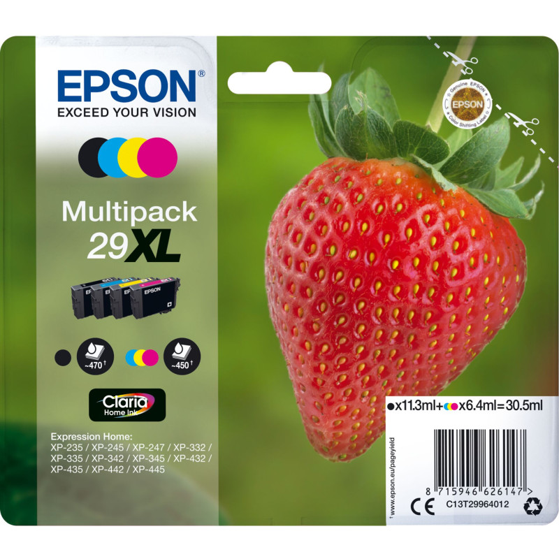 Epson Claria Home Multipack 29XL BK/C/M/Y       T 2996