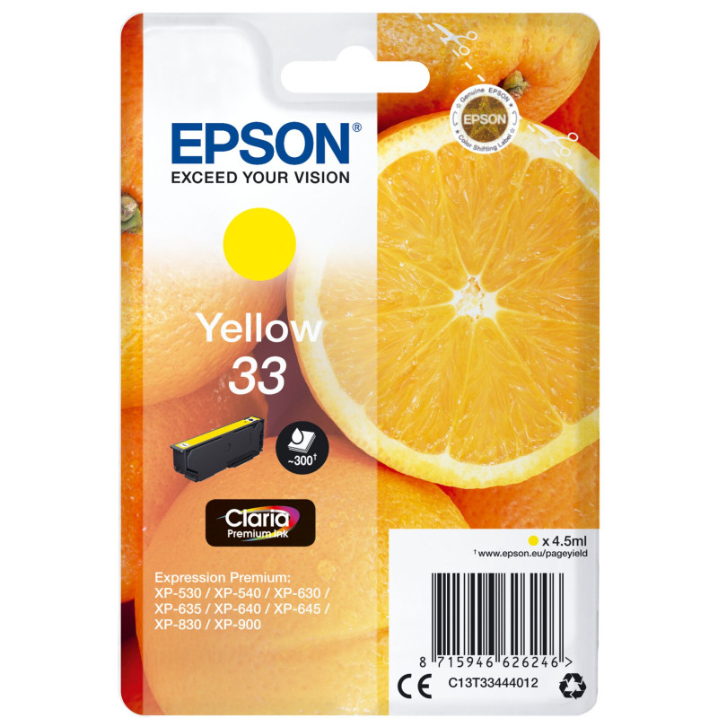Epson Tusz zolty Claria Premium 33         T 3344