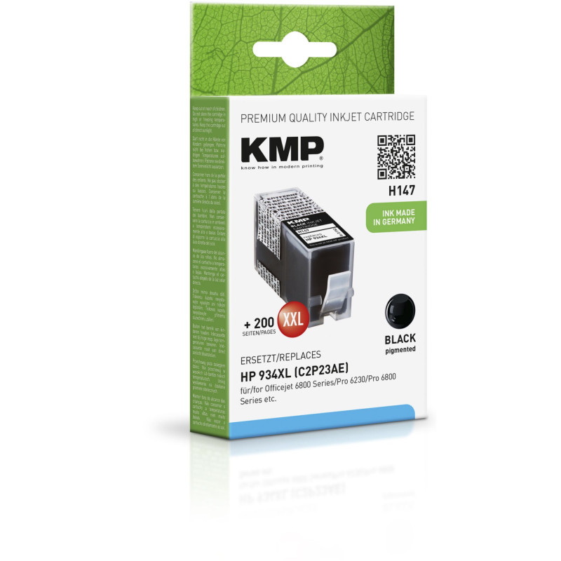 KMP H147 Tusz czarny kompatybilny z HP C2P23AE 934 XL