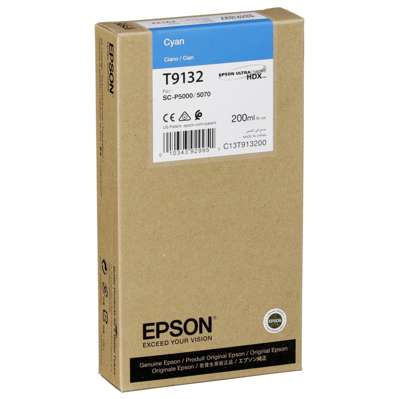 Epson Tusz cyan T 913 200 ml   T 9132